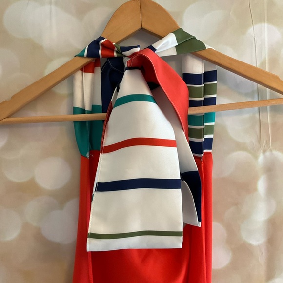 Lulus Orange Bow Tie Dress - Picture 10 of 10